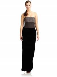 THE LOOKStraplessStraight necklineOmbré pleated structured bodice with underwire supportMock wrap skirtSide zip with hook-and-eye closureTHE FITAbout 55 from top to hemTHE MATERIAL75% viscose/25% silkSilk liningCARE & ORIGINDry cleanMade in ItalyModel shown is 5'10½ (179cm) wearing US size 4. THE LOOKStraplessStraight necklineOmbré pleated structured bodice with underwire supportMock wrap skirtSide zip with hook-and-eye closureTHE FITAbout 55 from top to hemTHE MATERIAL75% viscose/25% silkSilk liningCARE & ORIGINDry cleanMade in ItalyModel shown is 5'10½ (179cm) wearing US size 4.