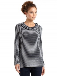 THE LOOKStriped ribbed design CowlneckLong sleevesTHE FITAbout 24 from shoulder to hemTHE MATERIALViscose/polyesterCARE & ORIGINHand washImportedModel shown is 5'9 (175cm) wearing US size Small. 