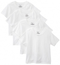 Champion Boys 8-20 Four Pack Crew Neck T-Shirt, White, Large Champion Boys 8-20 Four Pack Crew Neck T-Shirt, White, Large