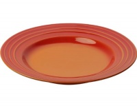 Le Creuset Stoneware 10-Inch Salad Plate, Flame Le Creuset Stoneware 10-Inch Salad Plate, Flame