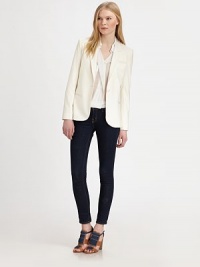 A hint of stretch makes for a comfortable fit in this lightweight, impeccably-tailored design. Notched collarThree front slash pocketsOne front button closureLong sleeves with button cuffs48% polyester/48% viscose/4% elastaneDry cleanImportedModel shown is 5'10 (177cm) wearing US size 4. A hint of stretch makes for a comfortable fit in this lightweight, impeccably-tailored design. Notched collarThree front slash pocketsOne front button closureLong sleeves with button cuffs48% polyester/48% viscose/4% elastaneDry cleanImportedModel shown is 5'10 (177cm) wearing US size 4.