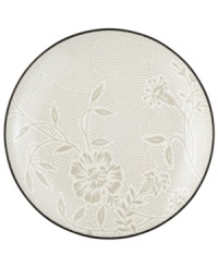 A fresh twist on a Noritake favorite, the Colorwave Graphite Bloom salad plate offers the same sleek style and durability as the original dinnerware pattern but with a pretty floral print. A fresh twist on a Noritake favorite, the Colorwave Graphite Bloom salad plate offers the same sleek style and durability as the original dinnerware pattern but with a pretty floral print.