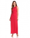 laundry BY SHELLI SEGAL Women's Side Shirred Gown with Necklace, Candy, 10