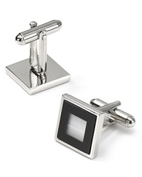 The simple refinement of these black and white cufflinks shows off your discerning taste at the office and when you raise your glass at the fundraiser's champagne toast. The simple refinement of these black and white cufflinks shows off your discerning taste at the office and when you raise your glass at the fundraiser's champagne toast.
