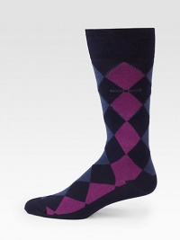 Classic argyle pattern is embroidered in a soft cotton blend with signature logo detail.Mid-calf height42% cotton/28% polyamide/28% modal/2% elastaneMachine washImported