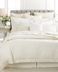Simply elegant! This Lauren Ralph Lauren White Hall sheet is crafted in luxurious 300-thread count cotton/sateen. Sophisticated embroidery completes the opulent presentation. Simply elegant! This Lauren Ralph Lauren White Hall sheet is crafted in luxurious 300-thread count cotton/sateen. Sophisticated embroidery completes the opulent presentation.