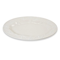 Feminine and sophisticated. Off-white porcelain body with white embossing. Dishwasher and microwave safe. Feminine and sophisticated. Off-white porcelain body with white embossing. Dishwasher and microwave safe.
