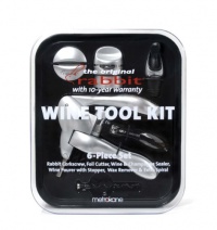 Metrokane Rabbit Wine Opener Tool Kit, Silver Metrokane Rabbit Wine Opener Tool Kit, Silver