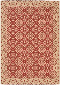 Safavieh CY6550-28 Courtyard Collection Indoor/Outdoor Area Rug, 2-Feet by 3-Feet 7-Inch, Red and Cream Safavieh CY6550-28 Courtyard Collection Indoor/Outdoor Area Rug, 2-Feet by 3-Feet 7-Inch, Red and Cream