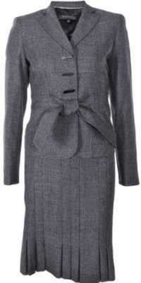 Anne Klein Women's Blue Fusion Woven Skirt Suit Dark Stone Grey Anne Klein Women's Blue Fusion Woven Skirt Suit Dark Stone Grey