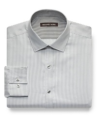 Michael Kors elevates the classic and always versatile banker stripe shirt with this handsome design, a more refined button-down that meets your highest standards. Michael Kors elevates the classic and always versatile banker stripe shirt with this handsome design, a more refined button-down that meets your highest standards.