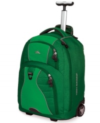 You're on a roll with all of your daily necessities, including laptop, packed in to the large, spacious main compartment, which features a deluxe organizer, media pockets and zippered accessory area for a prepared approach to every event on the agenda. 5-year warranty. You're on a roll with all of your daily necessities, including laptop, packed in to the large, spacious main compartment, which features a deluxe organizer, media pockets and zippered accessory area for a prepared approach to every event on the agenda. 5-year warranty.