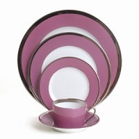 Haviland's Laque de Chine Platinum is both timeless and modern, enabling traditional color-matching selections to radical color combinations. Unique pieces' smooth, bold colors are united by a brilliant platinum band.