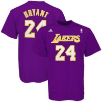 Kobe Bryant adidas Purple Name and Number Los Angeles Lakers T-Shirt Kobe Bryant adidas Purple Name and Number Los Angeles Lakers T-Shirt