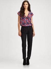 Vibrant florals bloom across fine-woven silk in a simple v-neck pullover.V-neckCap sleevesPullover styleAbout 25 from shoulder to hemSilkDry cleanImportedModel shown is 5'10 (177cm) wearing US size Small. Vibrant florals bloom across fine-woven silk in a simple v-neck pullover.V-neckCap sleevesPullover styleAbout 25 from shoulder to hemSilkDry cleanImportedModel shown is 5'10 (177cm) wearing US size Small.