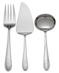 With each graceful swirl adorning each handle, a night of fine dining is framed. The Waterford Ballet Ribbon flatware, designed for an exquisite presentation of simple elegance. Includes a gravy ladle, pastry server and cold meat fork. With each graceful swirl adorning each handle, a night of fine dining is framed. The Waterford Ballet Ribbon flatware, designed for an exquisite presentation of simple elegance. Includes a gravy ladle, pastry server and cold meat fork.