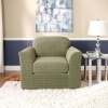 Sure Fit Stretch Squares 2-Piece Chair Slipcover, Fern