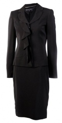 Anne Klein Women's Carnelian Ruffle Skirt Suit Onyx Multi Anne Klein Women's Carnelian Ruffle Skirt Suit Onyx Multi