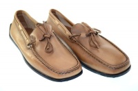 TOD'S Womens`s Laccetto Fondo Guaina Donna Beige Leather Moccasins Sz 40 5GU900 TOD'S Womens`s Laccetto Fondo Guaina Donna Beige Leather Moccasins Sz 40 5GU900