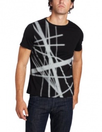 Calvin Klein Sportswear Men's Short Sleeve Scoop Neck Printed Lines Tee Calvin Klein Sportswear Men's Short Sleeve Scoop Neck Printed Lines Tee