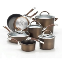 Circulon Symmetry Chocolate Hard Anodized Nonstick 11-Piece Cookware Set Circulon Symmetry Chocolate Hard Anodized Nonstick 11-Piece Cookware Set