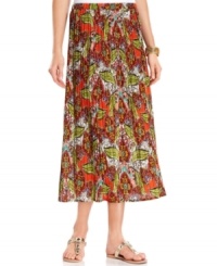 Make a statement in this Charter Club petite skirt, featuring a bright print on pleated cotton. The maxi silhouette is so on-trend, too! Make a statement in this Charter Club petite skirt, featuring a bright print on pleated cotton. The maxi silhouette is so on-trend, too!