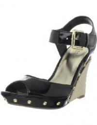 Guess Women's Tabari 2 Wedge Sandal, Black, 8M Guess Women's Tabari 2 Wedge Sandal, Black, 8M