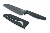Kuhn Rikon 5-Inch Nonstick Colori Santoku Knife, Black Kuhn Rikon 5-Inch Nonstick Colori Santoku Knife, Black