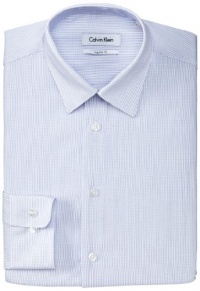 Calvin Klein Men's Regular Fit Mini Check Dress Shirt, Tigerlily, 15 34-35 Calvin Klein Men's Regular Fit Mini Check Dress Shirt, Tigerlily, 15 34-35