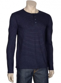 Vince Mens Henley Shirt Large Navy Blue Pima Cotton Vince Mens Henley Shirt Large Navy Blue Pima Cotton