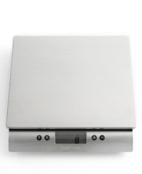 Cook smart. Portion wisely. Eat healthy. This high-capacity kitchen scale features Aquatronic technology that lets you weigh up to 22-lbs. of food -- both dry and liquid -- with equal ease, switching back and forth with the push of a button. 10-year warranty. Cook smart. Portion wisely. Eat healthy. This high-capacity kitchen scale features Aquatronic technology that lets you weigh up to 22-lbs. of food -- both dry and liquid -- with equal ease, switching back and forth with the push of a button. 10-year warranty.
