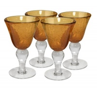 Artland Iris Wine, 8-Ounce, Amber, Set of 4 Artland Iris Wine, 8-Ounce, Amber, Set of 4