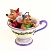 Disney Traditions designed by Jim Shore for Enesco Jaq and Gus in Tea Cup Figurine 4.5 IN
