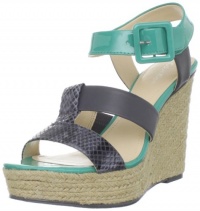 Calvin Klein Women's Ellison Wedge Sandal, Grey/Tropical Green, 8 M US Calvin Klein Women's Ellison Wedge Sandal, Grey/Tropical Green, 8 M US