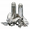 Arthur Court Butterfly Salt and Pepper Set in Stand, 3-Piece