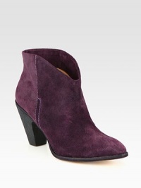 A must-have western-inspired style of soft suede. Wooden heel, 3¼ (80mm)Suede upperPull-on styleLeather lining and solePadded insoleImported A must-have western-inspired style of soft suede. Wooden heel, 3¼ (80mm)Suede upperPull-on styleLeather lining and solePadded insoleImported