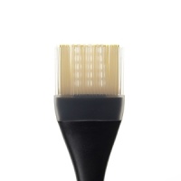 The OXO GOOD GRIPS Silicone Basting Brush works like a natural bristle brush but with the added conveniences of heat resistance, odor resistance, and cleanability. Gaps in the center bristles hold liquid when transferring sauce from the bowl to the work surface. Tapered outer bristles ease basting of poultry and roasts. The OXO GOOD GRIPS Silicone Basting Brush works like a natural bristle brush but with the added conveniences of heat resistance, odor resistance, and cleanability. Gaps in the center bristles hold liquid when transferring sauce from the bowl to the work surface. Tapered outer bristles ease basting of poultry and roasts.