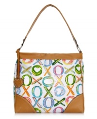 Get the party started with this festive insignia-covered silhouette from XOXO. It features a sturdy strap, secure zip-top closure and roomy interior, ensuring your belongings are safe as you hop from one adventure to the next. Get the party started with this festive insignia-covered silhouette from XOXO. It features a sturdy strap, secure zip-top closure and roomy interior, ensuring your belongings are safe as you hop from one adventure to the next.