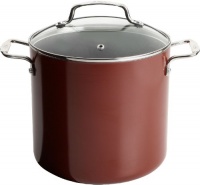 T-fal Simply Delicioso C1078064 Nonstick Dishwasher Safe Hard Enamel 8-Quart Stock Pot with Glass Lid Cookware, Red T-fal Simply Delicioso C1078064 Nonstick Dishwasher Safe Hard Enamel 8-Quart Stock Pot with Glass Lid Cookware, Red