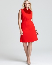 Inject your wardrobe with bold femininity in a Lafayette 148 New York Plus dress, flaunting a belted fit-and-flare silhouette for effortless figure flattery. Inject your wardrobe with bold femininity in a Lafayette 148 New York Plus dress, flaunting a belted fit-and-flare silhouette for effortless figure flattery.