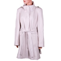 Calvin Klein Womens Belted Trench Coat (XL, White) Calvin Klein Womens Belted Trench Coat (XL, White)