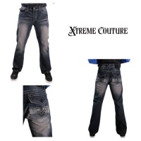 Xtreme Couture Affliction Cooper Men's Distress Denim Jeans Boot Cut Xtreme Couture Affliction Cooper Men's Distress Denim Jeans Boot Cut