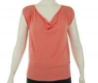 Calvin Klein Cowl Neck Shirt Salmon M Calvin Klein Cowl Neck Shirt Salmon M