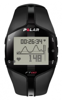 Polar Ft80 Heart Rate Monitor (Black With White Display)