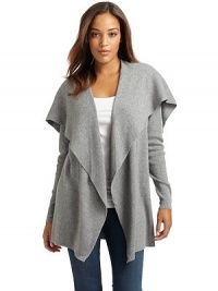 THE LOOKRibbed knit constructionDraped, cascading open frontTHE FITAbout 30 from shoulder to hemTHE MATERIALMerino woolCARE & ORIGINHand washImportedModel shown is 5'9 (175cm) wearing US size Small. 