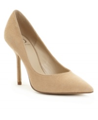 The return of the power pumps. Step out in the suede, pointed-toe Karmine pumps by Kelsi Dagger for a confident and chic look. The return of the power pumps. Step out in the suede, pointed-toe Karmine pumps by Kelsi Dagger for a confident and chic look.