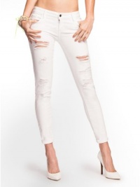 GUESS Kate Destroyed White Skinny Jeans GUESS Kate Destroyed White Skinny Jeans
