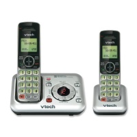 VTech CS6429-2 DECT 6.0 Cordless Phone, Silver/Black, 2 Handsets VTech CS6429-2 DECT 6.0 Cordless Phone, Silver/Black, 2 Handsets