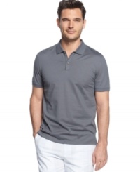 Simple and polished, this polo shirt from Calvin Klein is a reliable summer style icon. Simple and polished, this polo shirt from Calvin Klein is a reliable summer style icon.