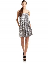 THE LOOKAbstract animal print on a fine silk chiffon overlayShoulder strapsFront wrap panelDual seam pocketsBack zipper with hook-and-eye closureTHE FITAbout 38 from shoulder to hemTHE MATERIALSilkLogo printed liningCARE & ORIGINDry cleanMade in ItalyModel shown is 5'11 (180cm) wearing US size 4. 